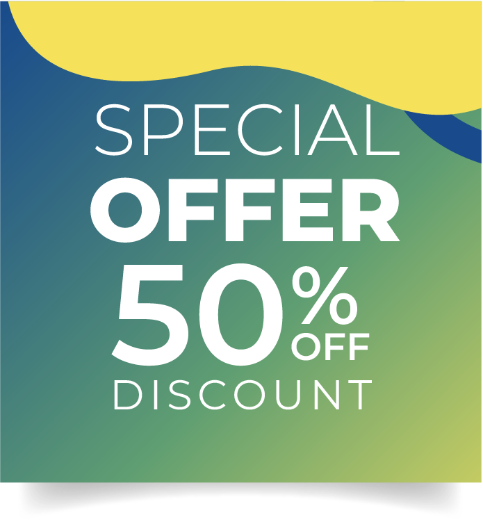 fifty percent discount banner